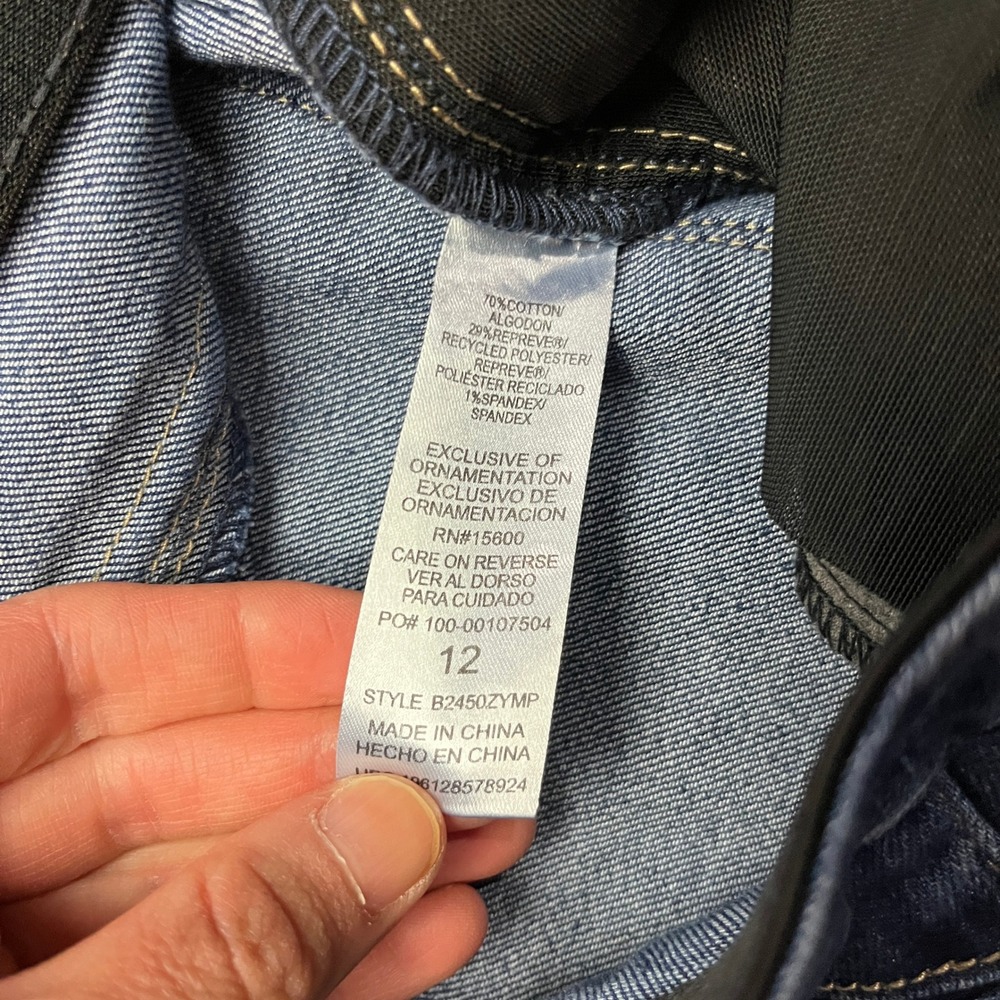 Democracy Jeans Womens 12 Blue Ab Solution Straight Leg Stretch B2450ZYMP Denim - Picture 6 of 10